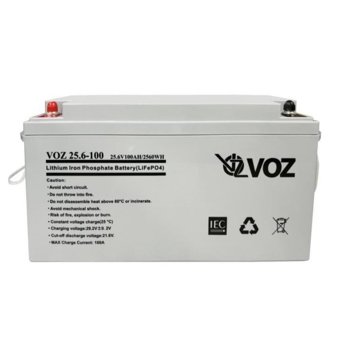 BATERAI VOZ LITHIUM LIFEPO4 100 AH 25.6V / AKI VOZ LITHIUM LIFEPO4 25.6V 100AH KUALITAS TERBAIK