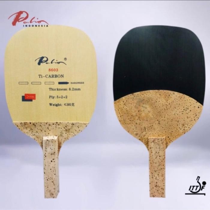 Kayu Bet Pingpong Tenis Meja Palio 8603 Titanium Carbon Off+Jpen Ori