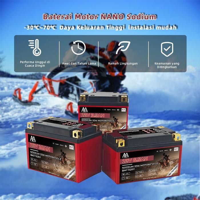 NANO BATTERY Aki Mobil Sodium Ion Aki Mobil Sodium Ion NA-1230S(36) 12V 30 AH Aki Kering Garansi