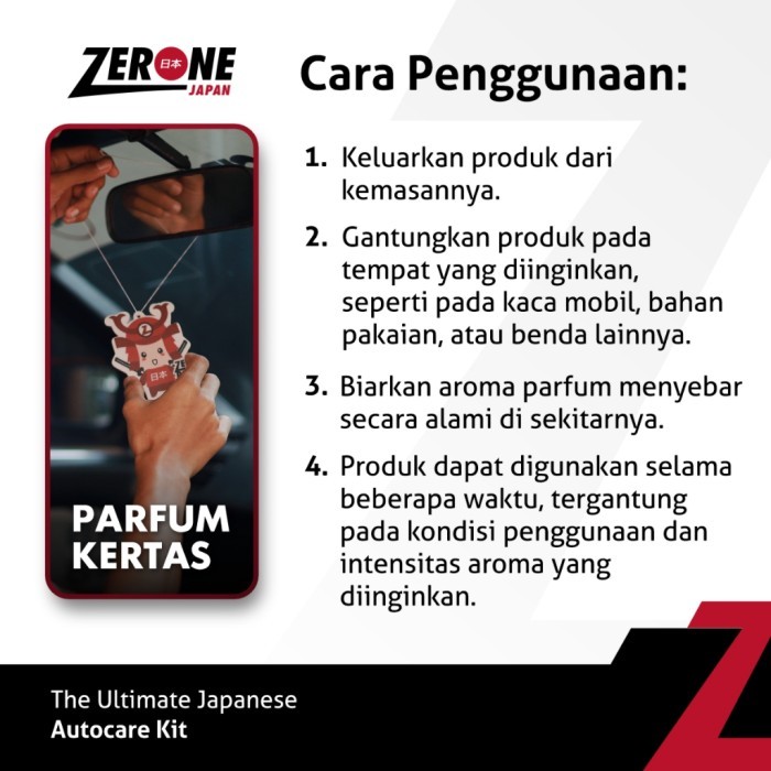 [Expert] Parfum Pengharum Mobil Kertas Zerone Japan Farfum Mobil Aroma Kopi