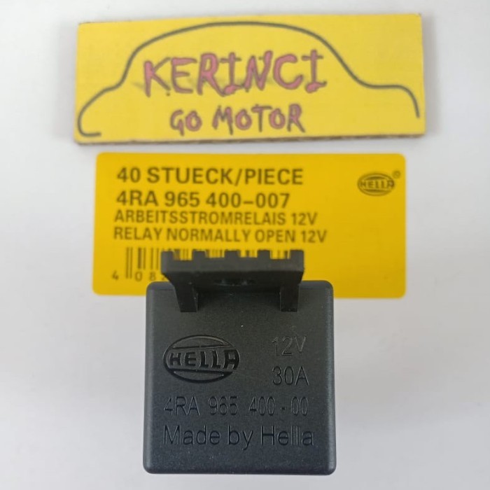[Expert] RELAY HELLA KAKI 4 12V 30A - RELAY KLAKSON HELLA - RELAY LAMPU HELLA