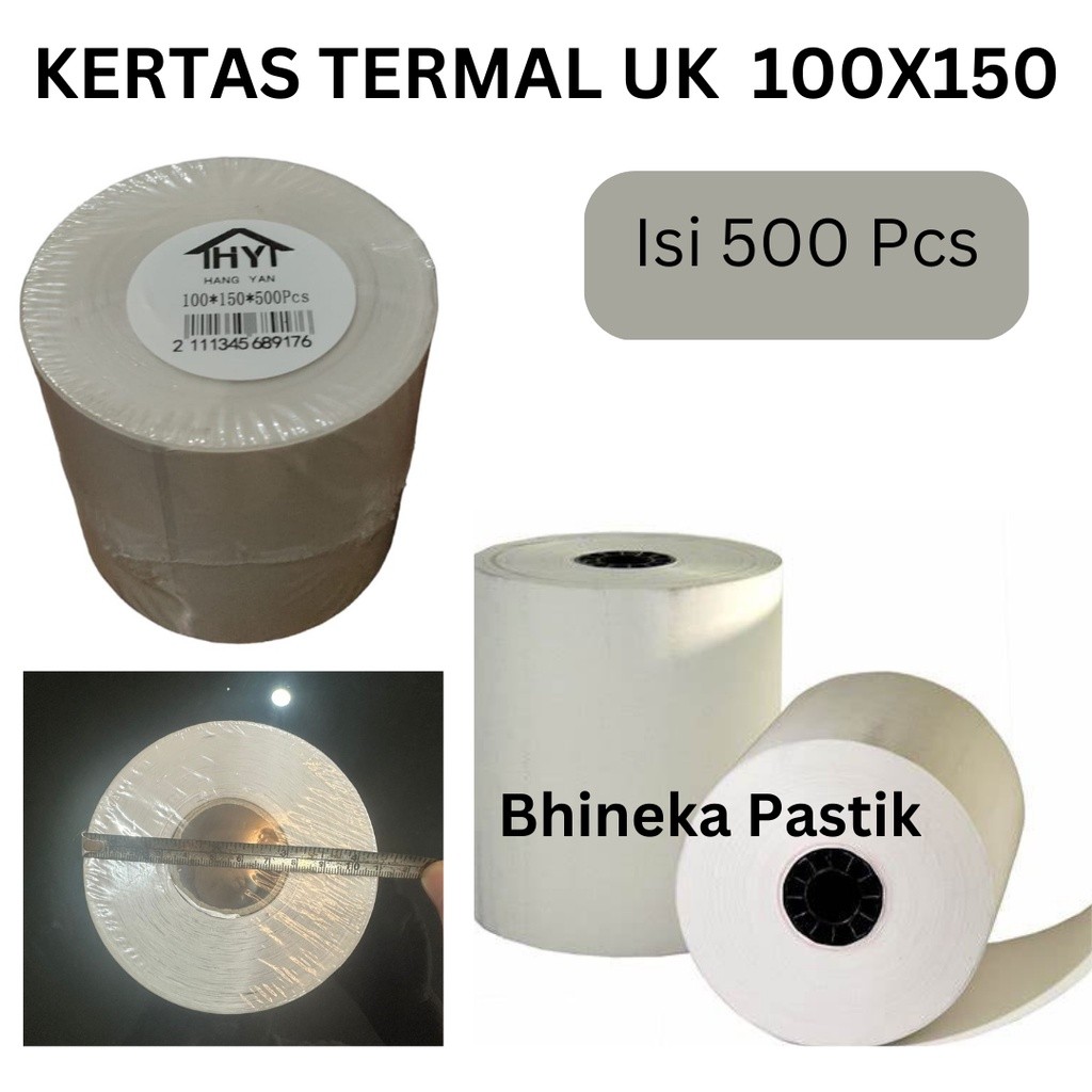 

Kertas Termal A6 100x150 mm (500 lembar), kertas label Resi - Kertas Termal