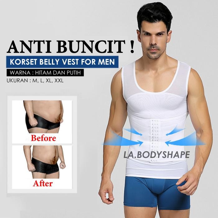 Korset pria / Korset belly vest for men / korset cowok / korset perut