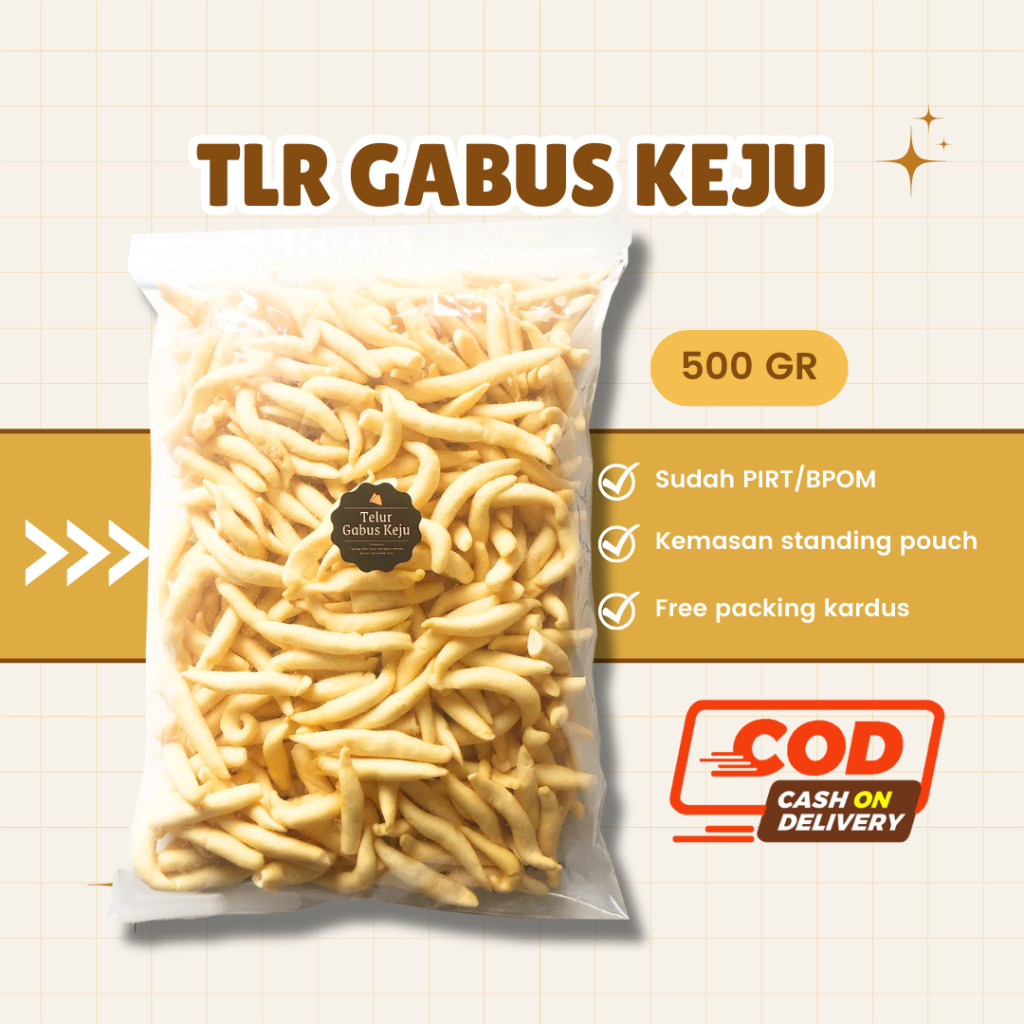 

[DELISH SNACKS] Telur Gabus Keju (Grosir) 250gr 500gr / Snack Cemilan Camilan Kiloan Grosiran