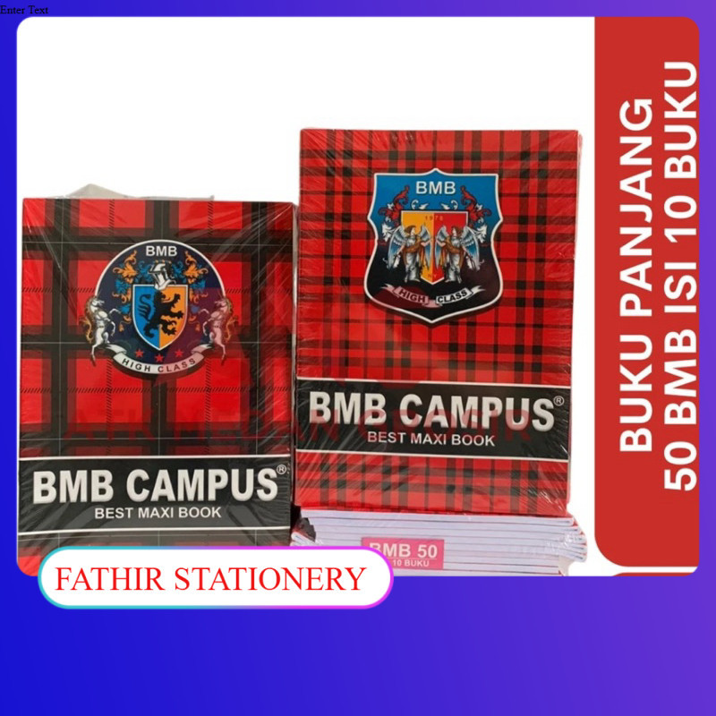 

BUKU TULIS CAMPUS BMB 50 LEMBAR - ISI 10 BUKU / PACK