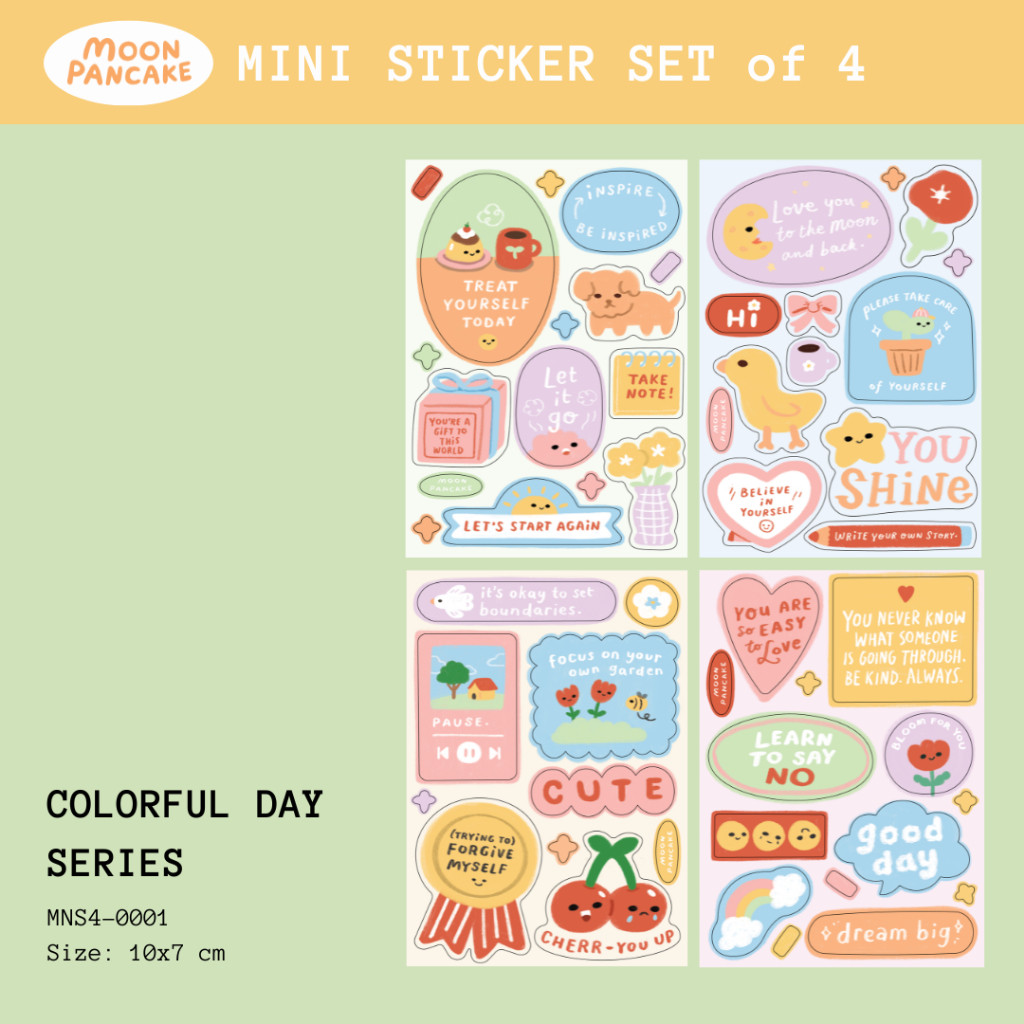

Moon Pancake Mini Sticker Bundle - Colorful Days Series