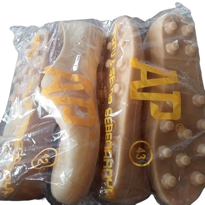 AP Boot Pendek Sepatu Karet cucuk AP warna krem Sepatu kerja Sepatu Karet Ke Sawah Sepatu