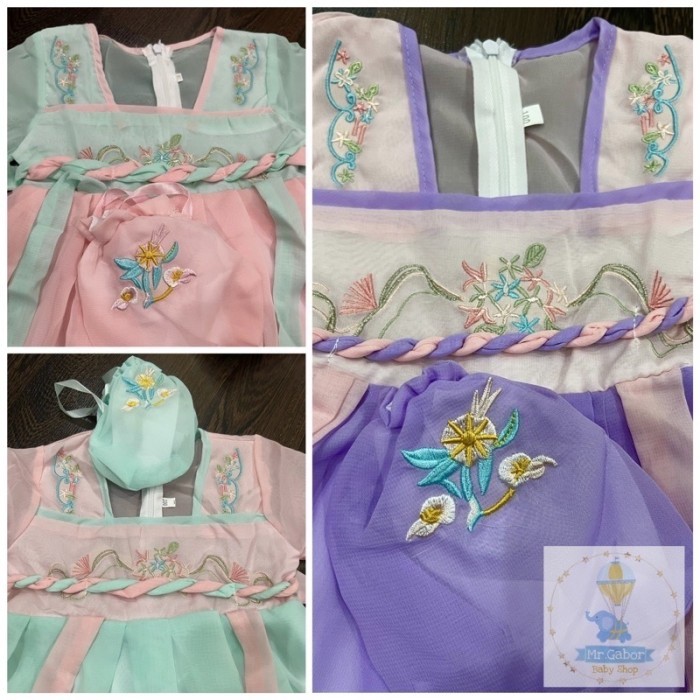 ORIGINAL PROMO TERLARIS SALE  DRESS HANFU DAN TAS ADAT KOREA CHINA ANAK IMPORT 1 - 7 TAHUN READYY