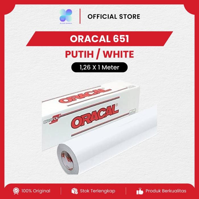ReadyGan- Stiker Oracal 651 000/010/070 Transparan/ Putih/ Hitam 1 Meter