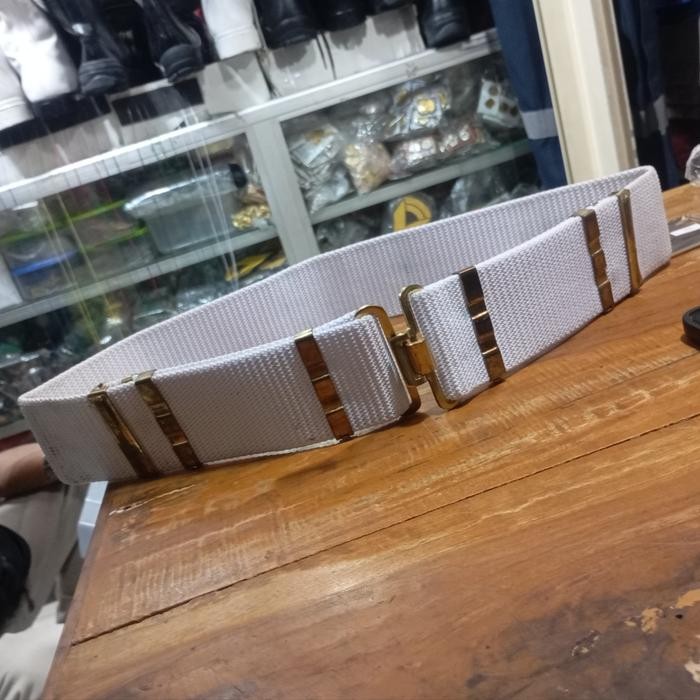 TERBARU kopel PDH untuk PM bahan polyester warna putih ring kuningan