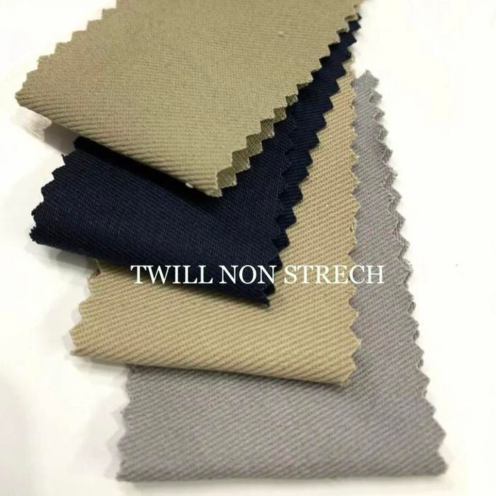 KAIN KATUN TWILL NON STRECH BAHAN CELANA CHINO METERAN
