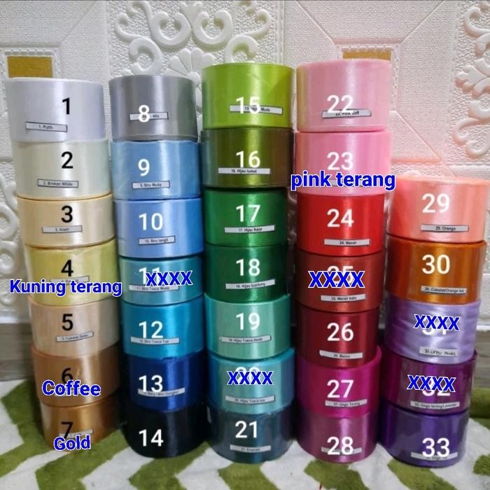 

Pesta- dijual Per Roll: Pita satin diameter 5 cm