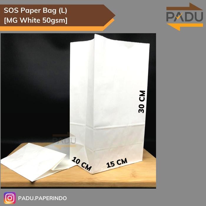 

Pesta- SOS Paper Bag (L) - Kantong Kertas SOS / Fried Chicken / Snack