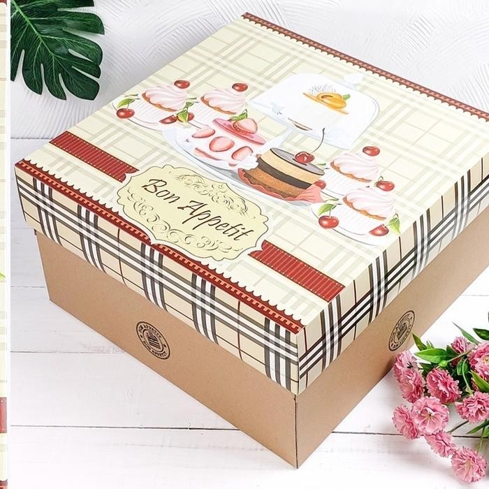 

Pesta- Dus Kue Cake Box Bon Appetit 35 x 35 x 19.5