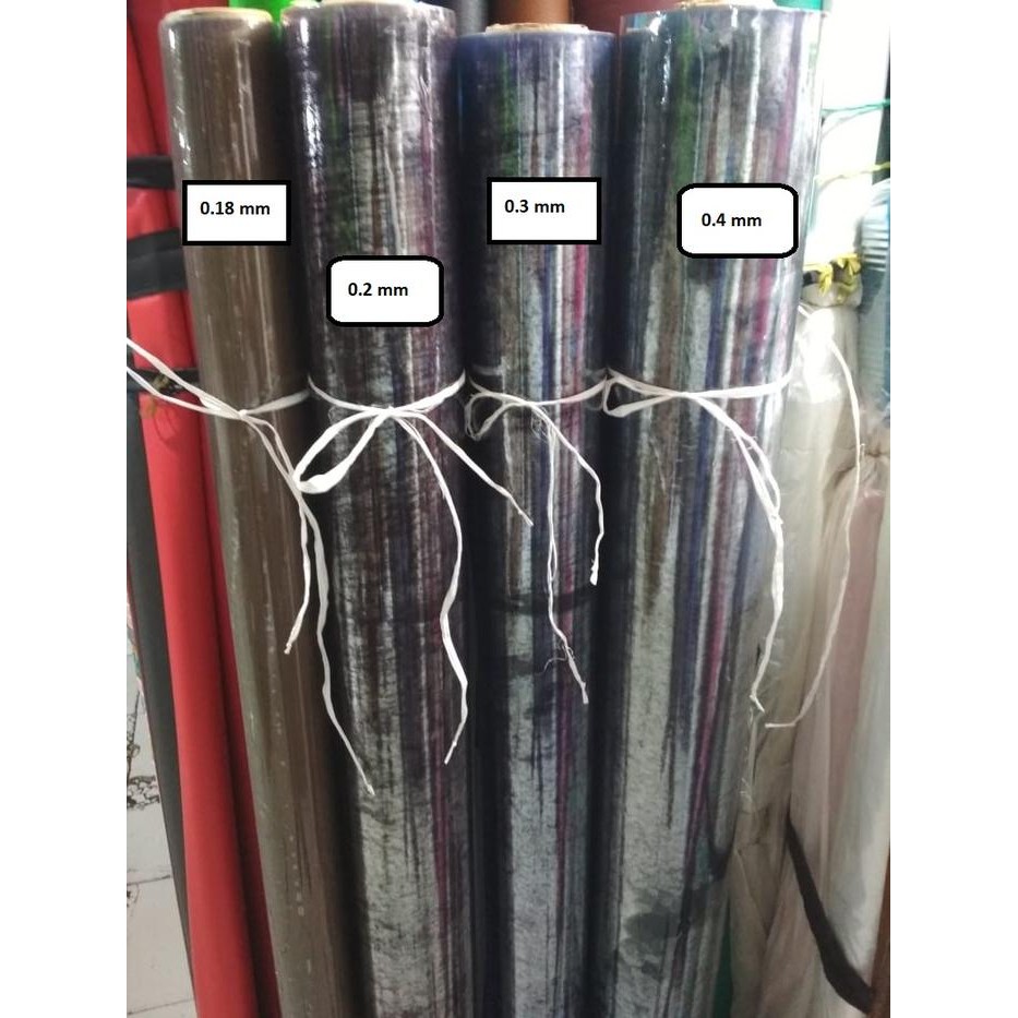Pesta- Plastik Mica / Plastik Mika Bening LENTUR Tebal 0.2 mm Lebar 140 cm