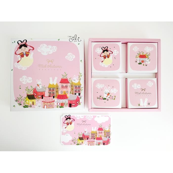 

Pesta- (BEAUTY CHANG E MOONCAKE ISI 4) box kotak mooncake mid autumn [10 set]