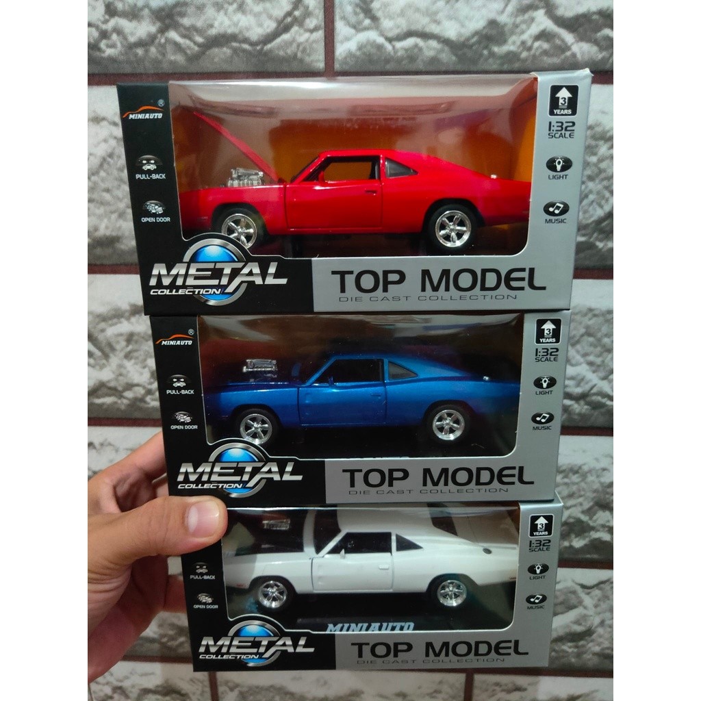 Diecast Dom Dodge Charger '70 Fast Furious Diecast Miniatur skala 1/32