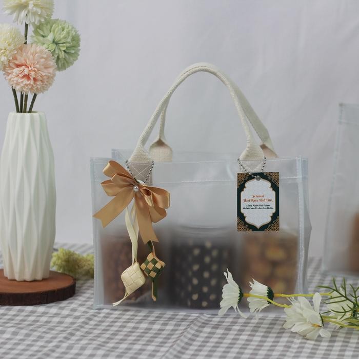 

Pesta- Tas Hampers Mika Doff Murah Elegan Goodie bag PVC Buram Tebal