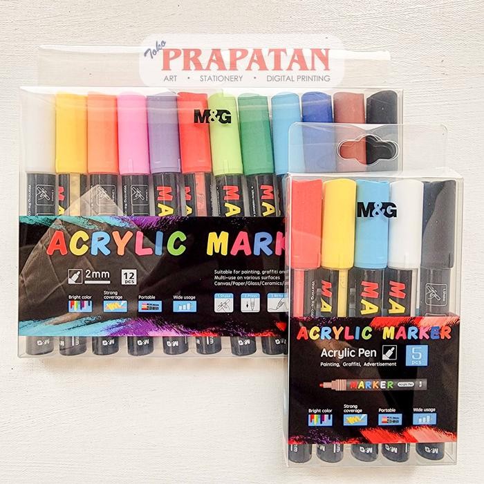 

M&G ACRYLIC MARKER SET APL976 SPIDOL AKRILIK WATER BASED PIGMENT IN