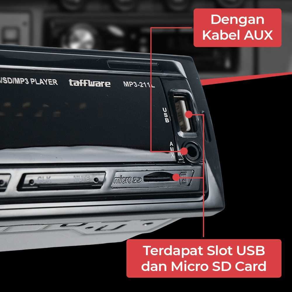 JAYA Tape Mobil Audio Full Bas Multifungsi MP3 Player Bluetooth 5.0 60W Remote MP3-S211L