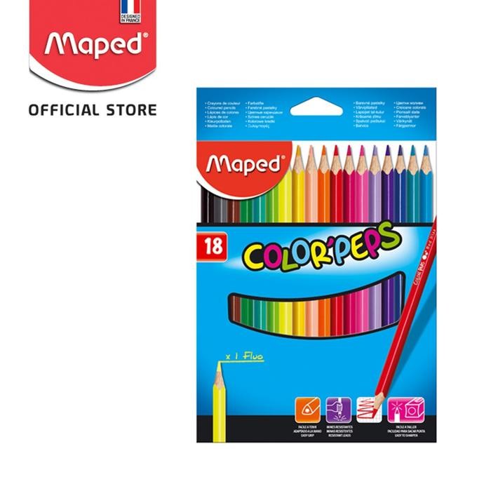 

MAPED PENSIL WARNA COLOR'PEPS 18' - CARDBOARD