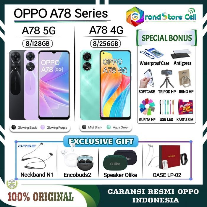 Gadgetra- Oppo A78 5G Ram 8/128 Gb Nfc Support Oppo A 78 5G Garansi Resmi Oppo