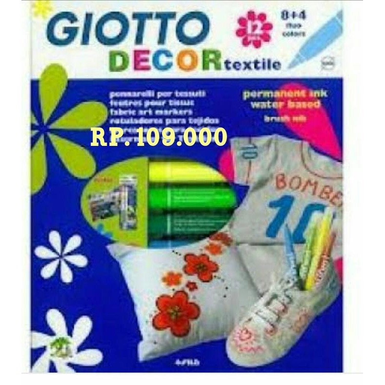 

GIOTTO FABRIC PENS 12 WARNA