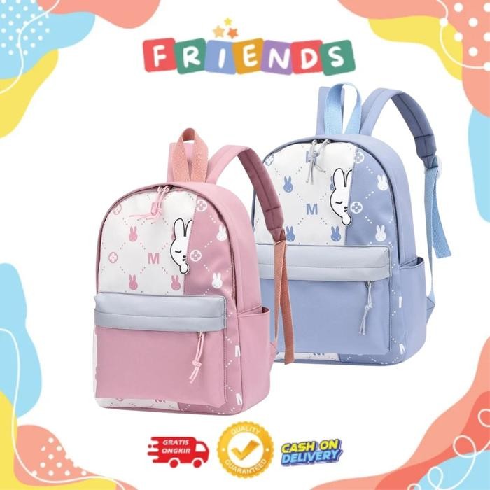 Tas Ransel Sekolah Fashion Anak Perempuan Anti Air Rabit tas sekolah cewek tas sekolah tas anak