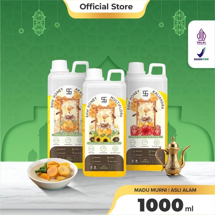 

Syams Raw Honey 1 Kg 1000 Gram Multiflora Kaliandra Akasia Syrup Sirup