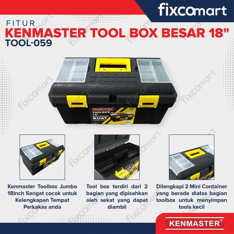 Kenmaster Tool Box Besar 18 Inch Terbaru