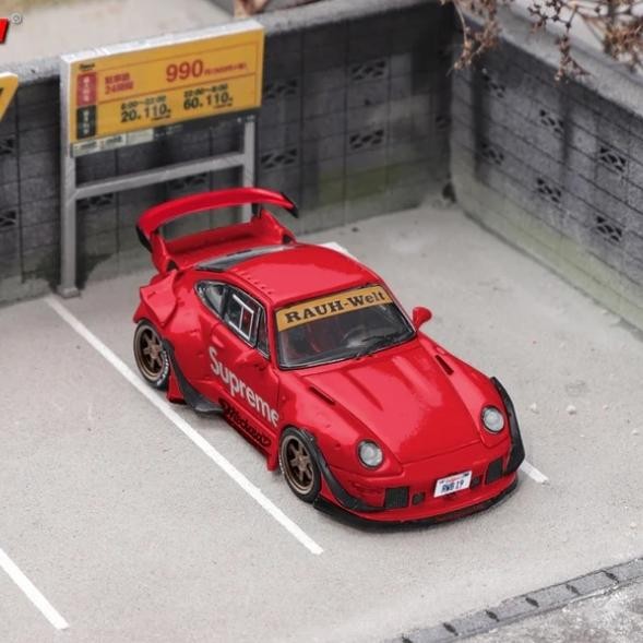 STAR MODEL 1/64 Porsche RWB 993 GT Rear Wing Version Supreme Red