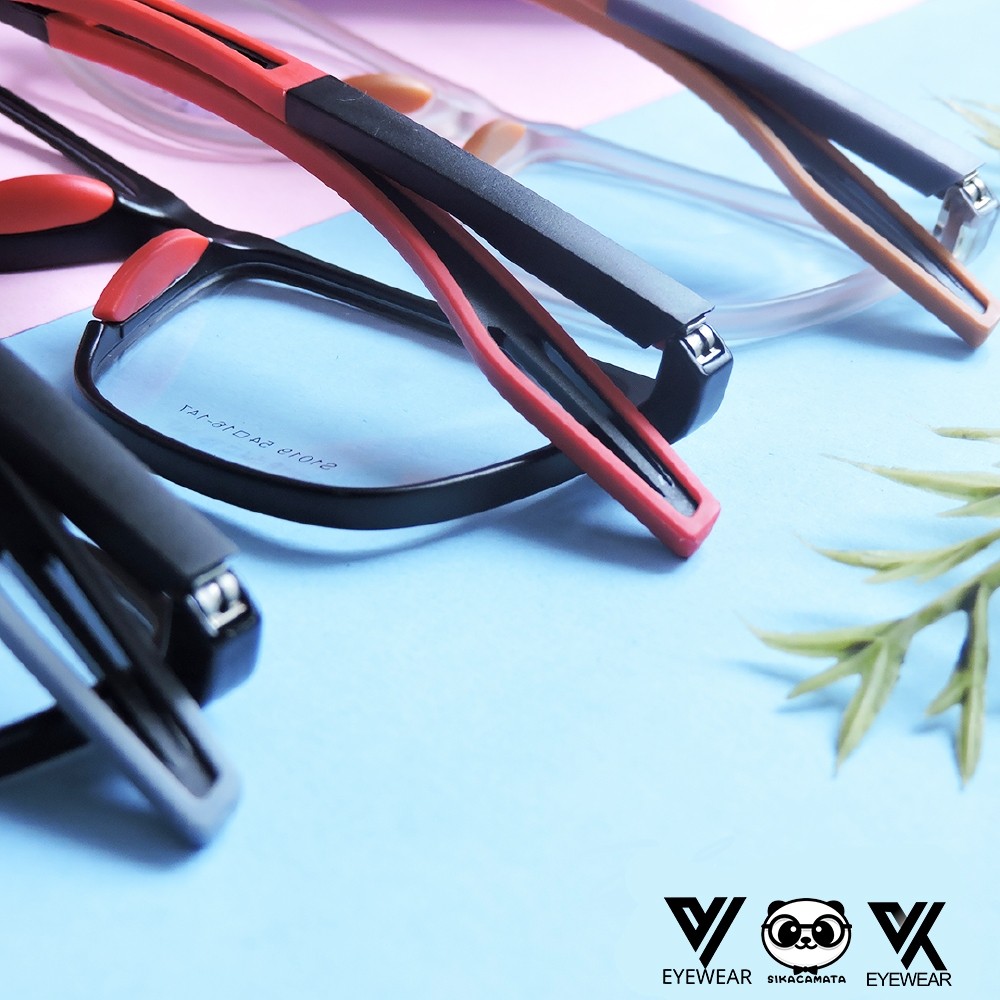 Glamourgemss Kacamata Photocromic Kmk-1019 Ori Sport Lensa Optik Minus & Plus Korea Fashion