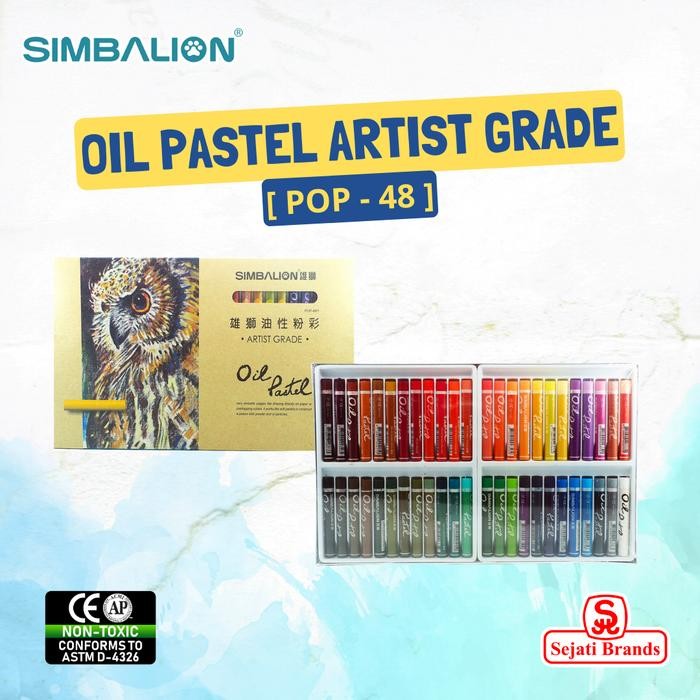 

Simbalion Artist Grade Oil Pastel 48 Color (Pop-48)