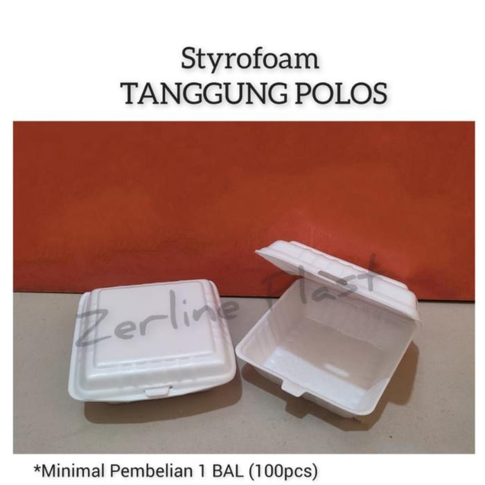 

Styrofoam TANGGUNG Polos tanpa Sekat / FOAM Nasi Kotak Polos