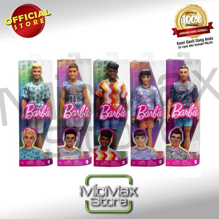 Terbaru Boneka Mattel Barbie Ken Fashionistas Ken Mainan Original Asli