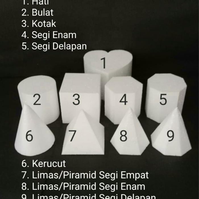 JTTOP" BULAT DIAMTER 18CM (KOTAK 18X18CM) TINGGI 16-20CM DUMMY CAKE STYROFOAM