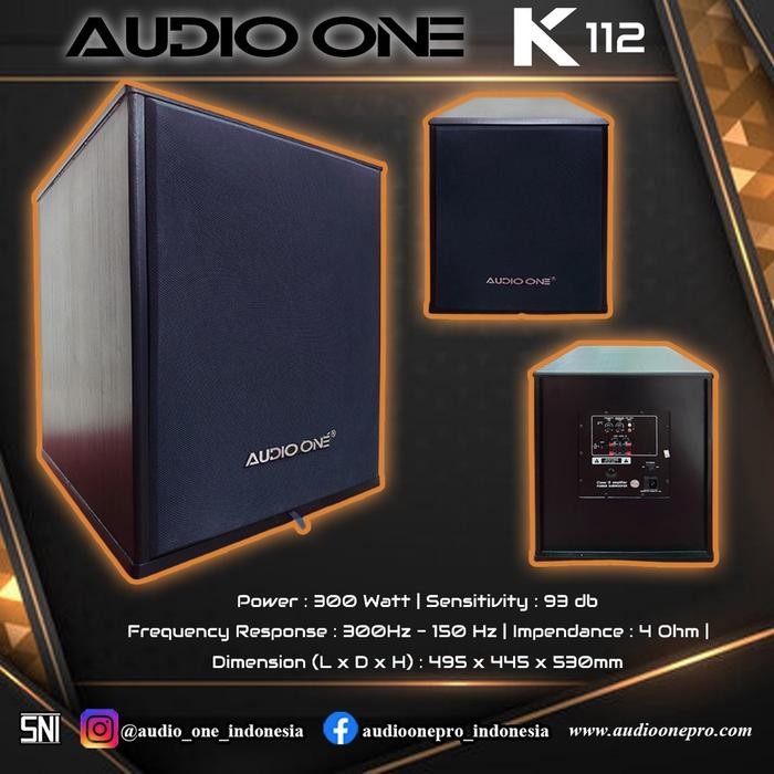 SUBWOOFER AKTIF 12 Inch RAM BESI Audio One K112 -Class D