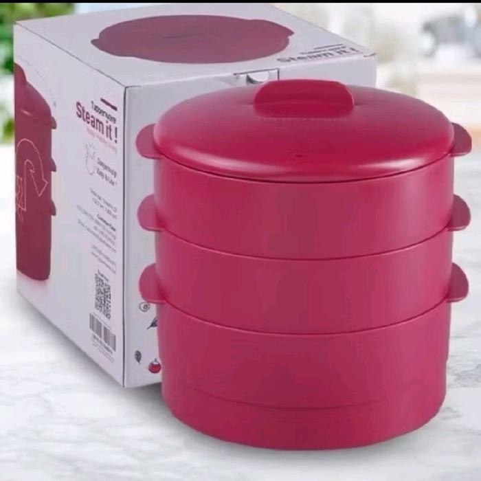 Tupperware steam it 3 susun warna ungu pengukus kukusan