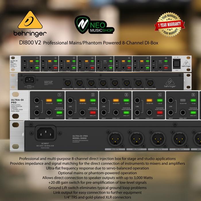 Behringer DI800 Ultra-DI Pro v2