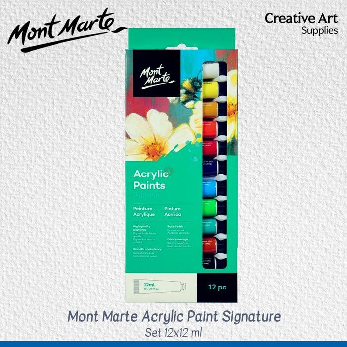 

Cat Akrilik Set 12 Acrylic Mont Marte Paint 12Pcs X 12Ml