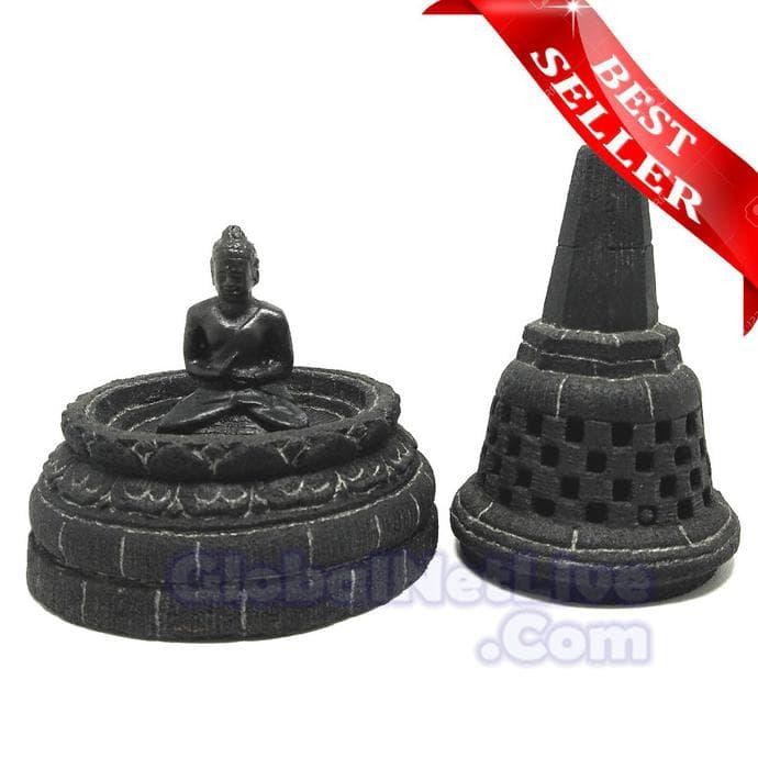 Miniatur Stupa Candi Borobudur - Patung Pahat Batu