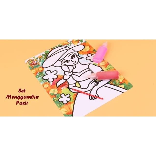 

Pasir Warna Untuk Menggambar Kado Anak 1 Set 18 Warna Dan 30 Gambar