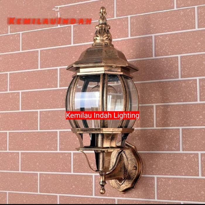 LAMPU DINDING MINIMALIS OUTDOOR ANTIK FITTING E27 PILAR HIAS LED PIJAR