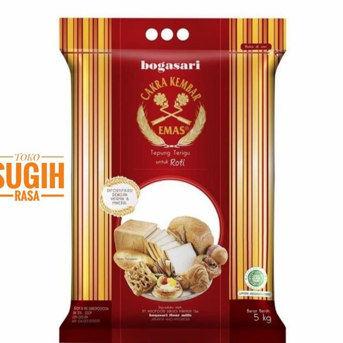 

Produk Terbaru Tepung Cakra Kembar Emas Tepung Terigu Untuk Roti 5Kg Cod
