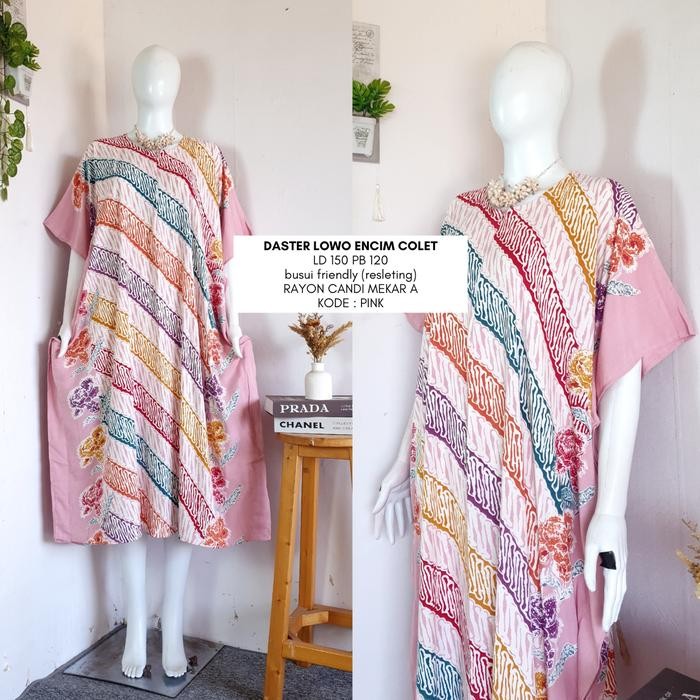Promo Daster Lowo Encim Ld 140-160 Busui Friendly Daster Batik Kelelawar Cap Encim Rayon Candi Mekar