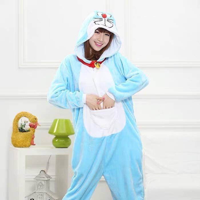 New Baju Onesie Kostum Doraemon Nobita Piyama Kigurumi Cosplay Baju Tidur Original