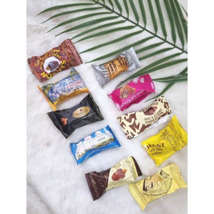 

Cokelat Coklat Kurma Isi Kacang Almond Lapis Coklat Arab Dubai Premium Asli Mix Untuk Lebaran Oleh