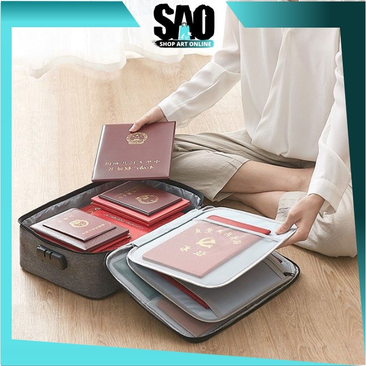 

SAO - H5962 Penyimpanan Dokumen Penting Surat Akta Ijazah Sertifikat / Organizer Bag Dengan Digit