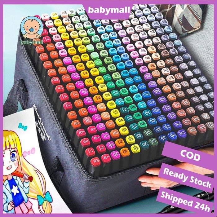 

Spidol Warna Brush Pen 2 Tips - 120 Spidol Set Marker Drawing Pen / 120 Warna Sketsa Spidol General