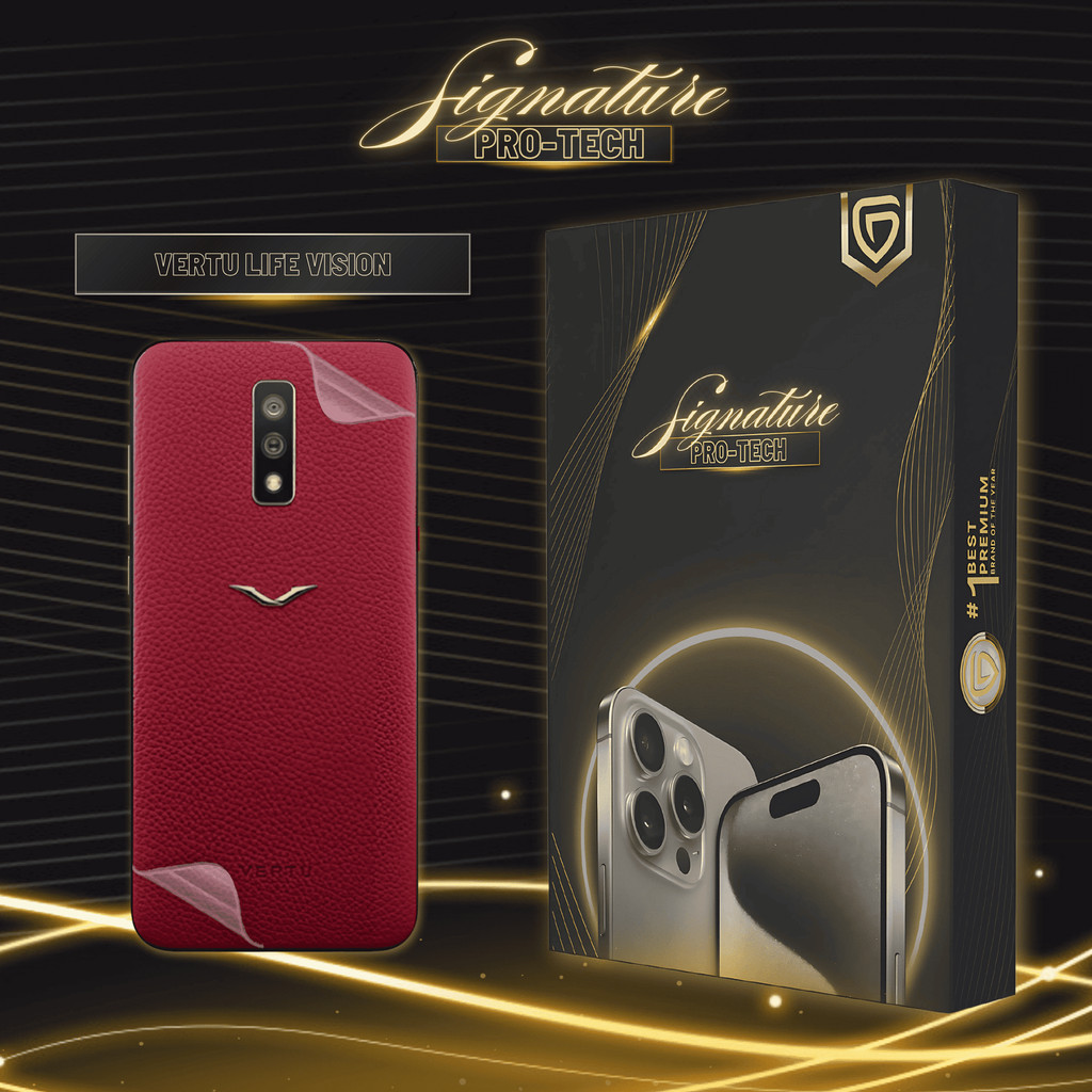 GETSO SIGNATURE PRO-TECH - Premium Anti-Scratch Protector for Vertu Life Vision / Back Cover Guard C